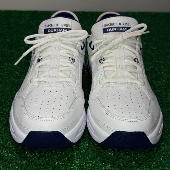 Skechers Durham Hands Free Slip-Ins Men’s 12 Extra Wide White Navy Comfort main image 7